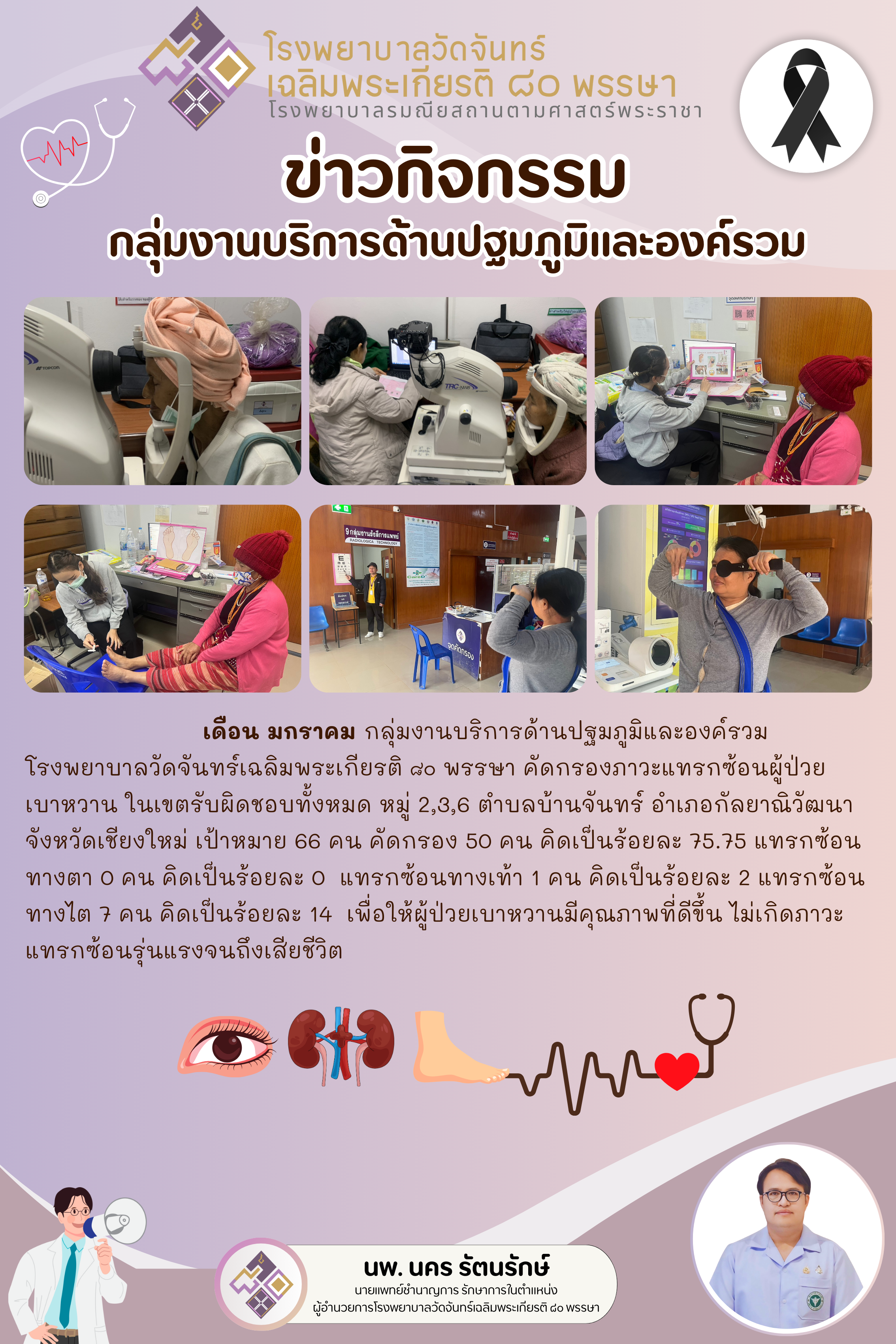 #ข่าวประชาสัมพันธ์ #โรงพยาบาลวัดจันทร์เฉลิมพระเกียรติ๘๐พรรษา